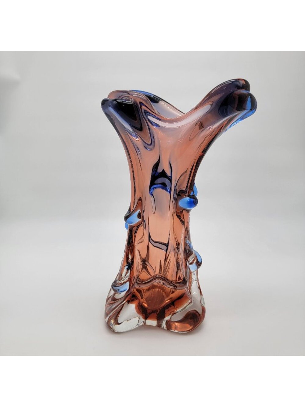 Mstisov Glassworks Czech Art Glass Vase Niagara Collection by Frantisek Zemek